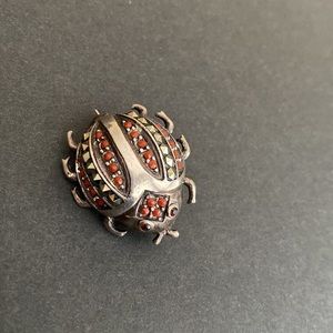 Ladybug Brooch 925 Silver